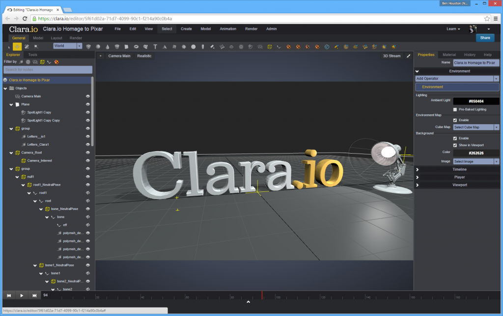 Clara.io - Best free 3D animation software
